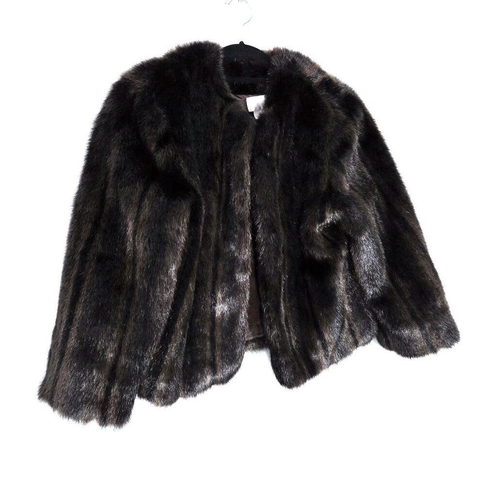 Spiegel Dark Brown Faux Fur Jacket